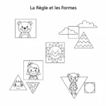 imprimer coloriage La Règle et les Formes pour enfant