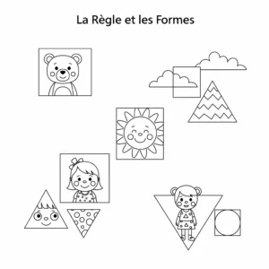 imprimer coloriage La Règle et les Formes pour enfant