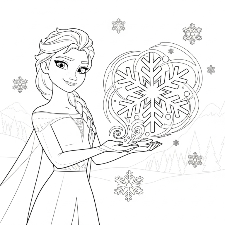 Tranh tô màu La Reine Des Neiges