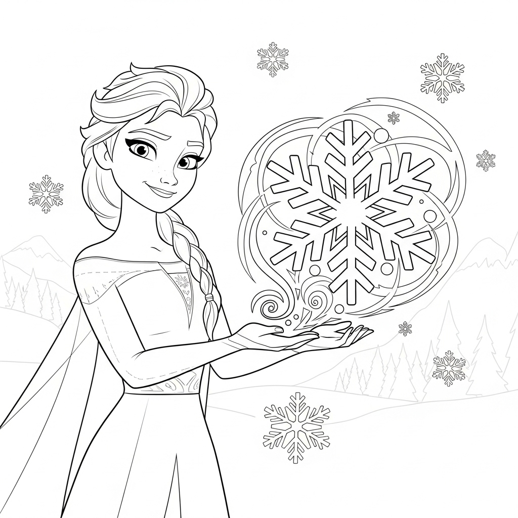 Tranh tô màu La Reine Des Neiges