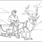 coloriage La Reine Des Neiges update pour enfant de 3 ans