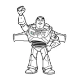 coloriage La pose héroïque de Buzz pour enfant gratuit