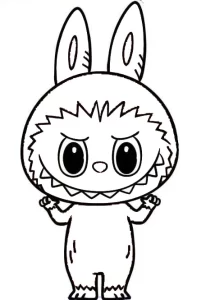 coloriage Labubu a imprimer