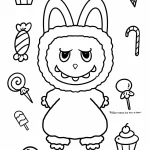 coloriage Labubu pour enfant de à imprimer