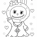 coloriage Labubu pour bebe a imprimer