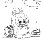 coloriage Labubu a imprimer gratuit
