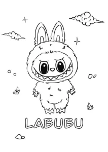 coloriage Labubu pour primaire