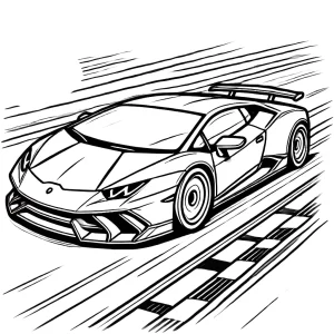 coloriage Lamborghini à imprimer pour enfant de 2 ans