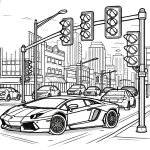 imprimer coloriage Lamborghini