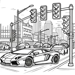 imprimer coloriage Lamborghini