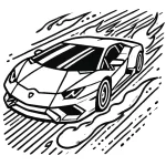 coloriage Lamborghini pour enfants a imprimer