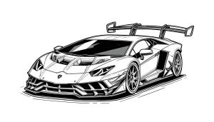coloriage Lamborghini pour enfants