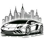 a imprimer coloriage Lamborghini gratuit