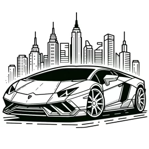 a imprimer coloriage Lamborghini gratuit