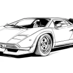 imprimer coloriage Lamborghini pour enfant