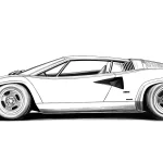 coloriage Lamborghini pour enfant de à imprimer