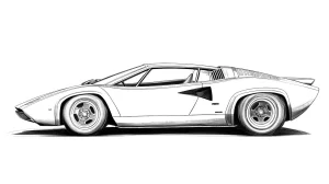 coloriage Lamborghini pour enfant de à imprimer
