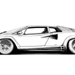 coloriage Lamborghini et découpage à imprimer
