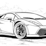 coloriage Lamborghini à imprimer pour enfant de 2 ans