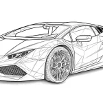 coloriage Lamborghini de pour enfants