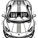 coloriage Lamborghini pour bebe a imprimer