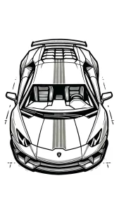 coloriage Lamborghini pour bebe a imprimer