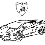 coloriage Lamborghini a imprimer gratuitement