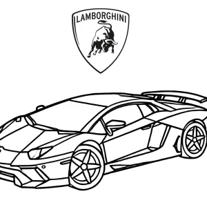 coloriage Lamborghini a imprimer gratuitement