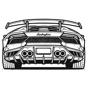 coloriage Lamborghini pour enfants a imprimer