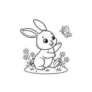 coloriage Lapin pour enfant de 5 ans