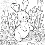 coloriage Lapin de pour enfants