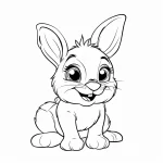 coloriage Lapin pour enfant de à imprimer