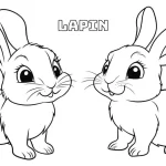 coloriage Lapin pour enfant de 4 ans