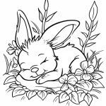 coloriage Lapin à imprimer pour enfant de 4 ans