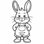 coloriage Lapin educatif pour enfant