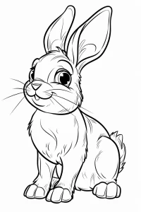 coloriage Lapin educatif pour enfant