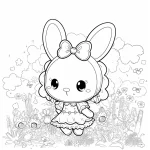 coloriage Lapin à imprimer pour enfant de 10 ans