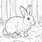 coloriage Lapin gratuit à imprimer