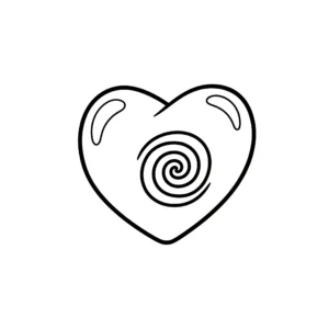 coloriage Le Cœur de Te Fiti educatif pour enfant
