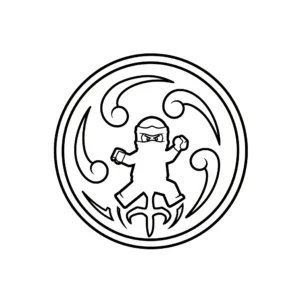 coloriage Le Symbole des Maîtres du Spinjitzu à imprimer pdf gratuit