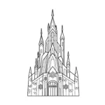 coloriage Le château de glace d’Elsa pour enfant de 5 ans