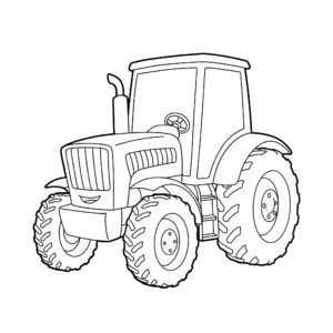 coloriage Le contour d’un tracteur à imprimer a4
