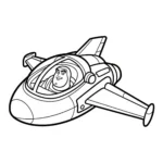coloriage Le vaisseau spatial de Buzz a imprimer