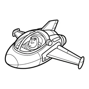 coloriage Le vaisseau spatial de Buzz a imprimer