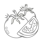 coloriage Légumes à imprimer pour enfant de 2 ans