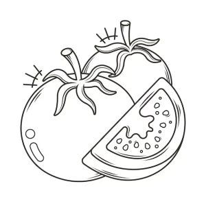 coloriage Légumes à imprimer pour enfant de 2 ans