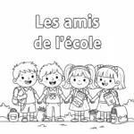 coloriage Les amis de l’école à imprimer pdf