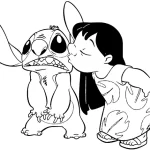 coloriage Lilo à imprimer pour enfant de 4 ans