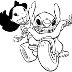 coloriage Lilo à imprimer pour enfant de 6 ans