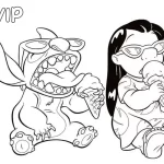 coloriage Lilo Et Stitch pour enfant de 8 ans